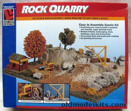 Life-Like HO Rock Quarry Build-A-Scene, 1371 plastic model kit